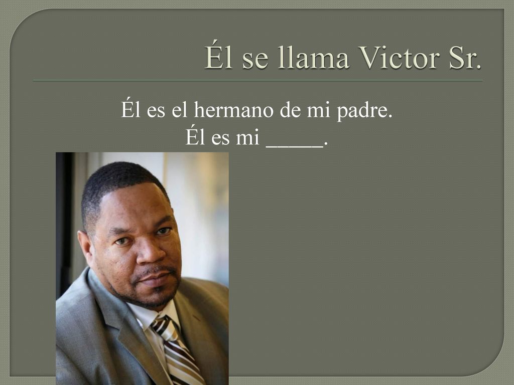 Él es el hermano de mi padre. Él es mi _____.