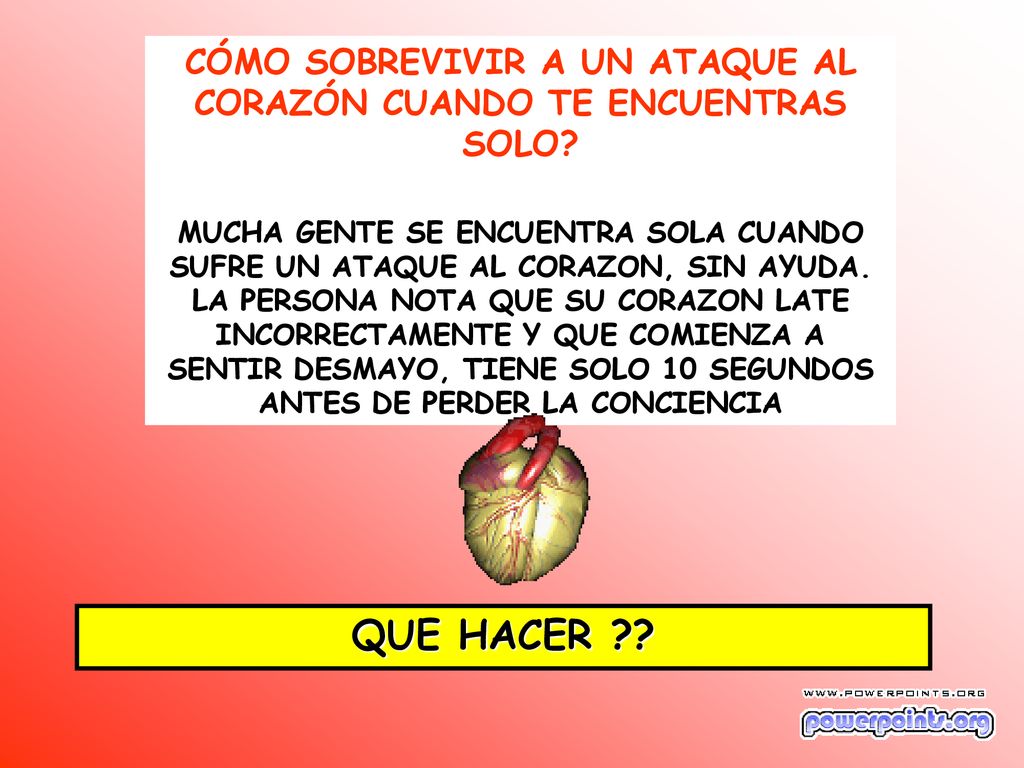 CÓMO SOBREVIVIR A UN ATAQUE AL CORAZÓN CUANDO TE ENCUENTRAS SOLO