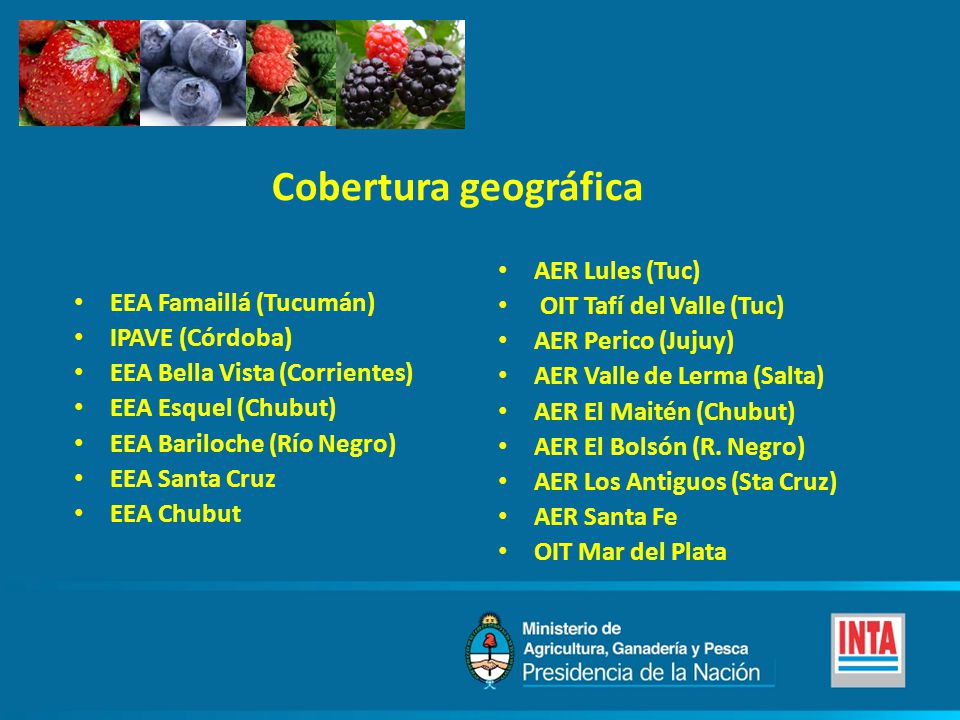 Cobertura geográfica AER Lules (Tuc) OIT Tafí del Valle (Tuc)
