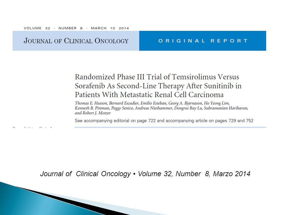 Journal of Clinical Oncology • Volume 32, Number 8, Marzo 2014