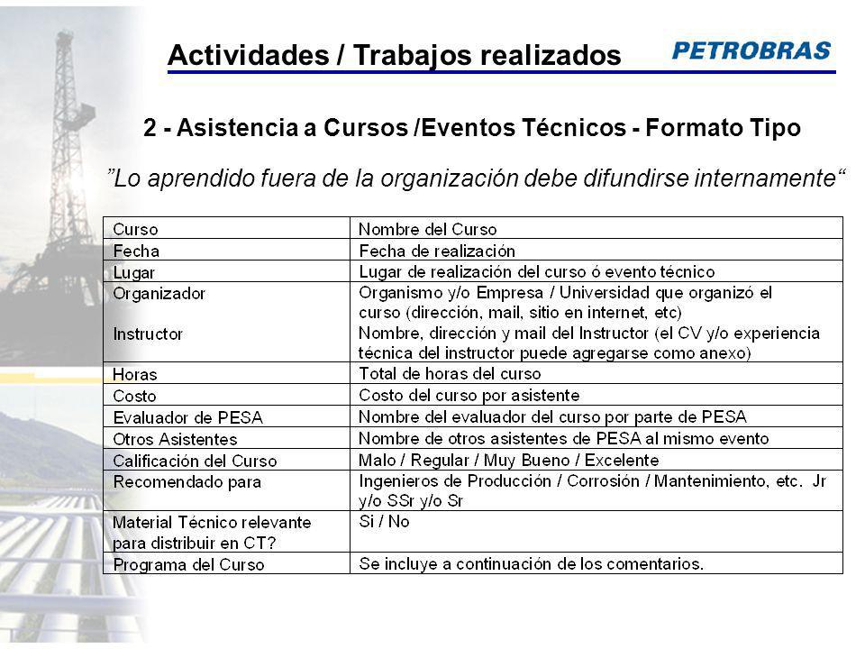2 - Asistencia a Cursos /Eventos Técnicos - Formato Tipo