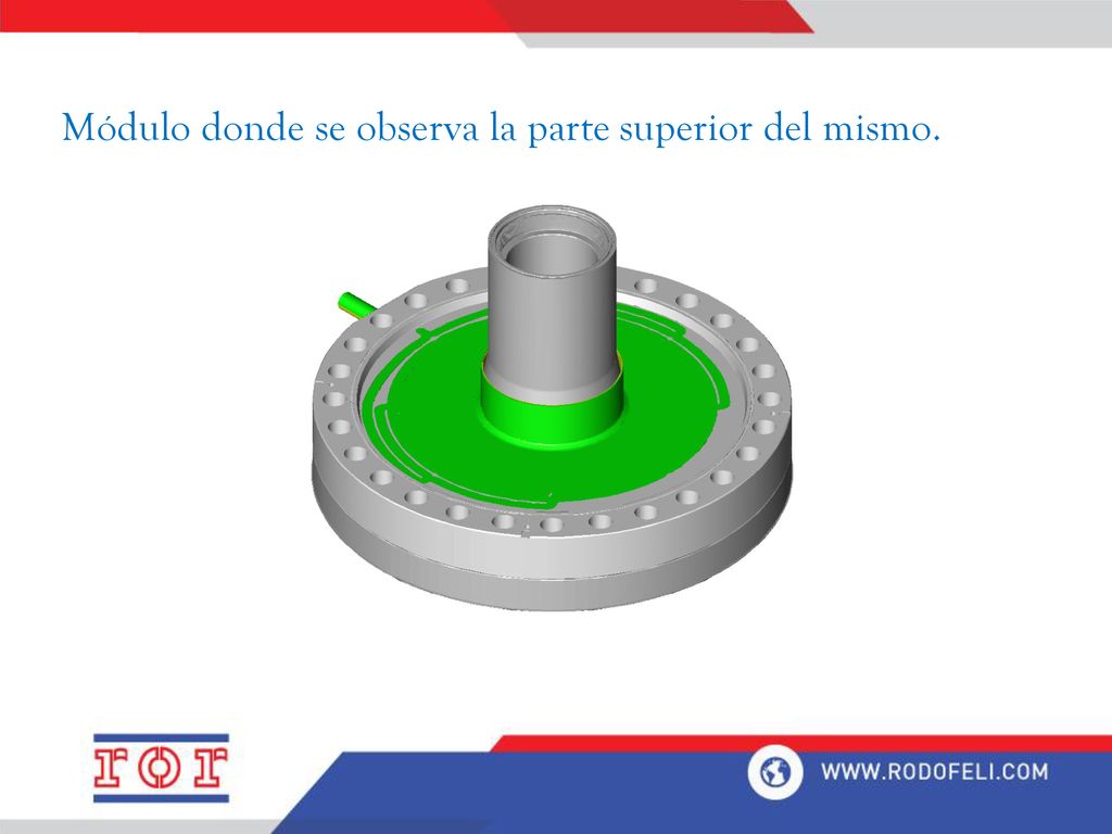 Módulo donde se observa la parte superior del mismo.