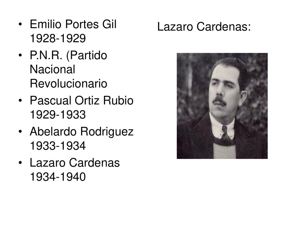 Emilio Portes Gil P.N.R. (Partido Nacional Revolucionario. Pascual Ortiz Rubio