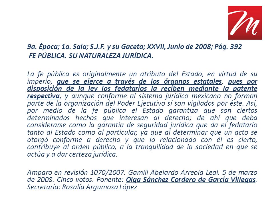 9a. Época; 1a. Sala; S. J. F. y su Gaceta; XXVII, Junio de 2008; Pág