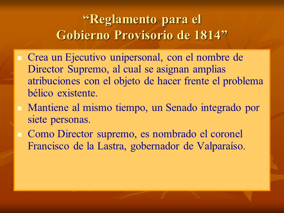 Reglamento para el Gobierno Provisorio de 1814
