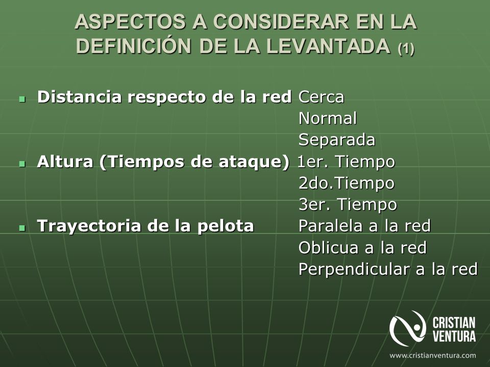 ASPECTOS A CONSIDERAR EN LA DEFINICIÓN DE LA LEVANTADA (1)