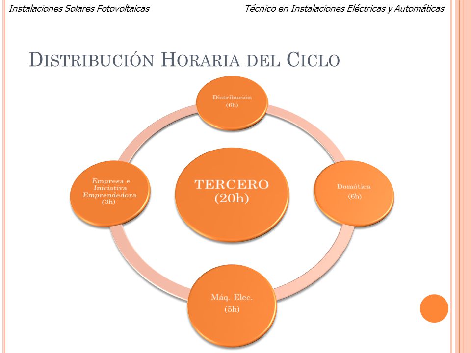 Distribución Horaria del Ciclo