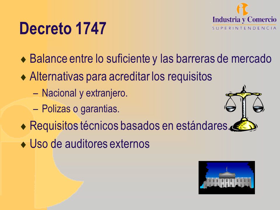 Decreto 1747 Balance entre lo suficiente y las barreras de mercado