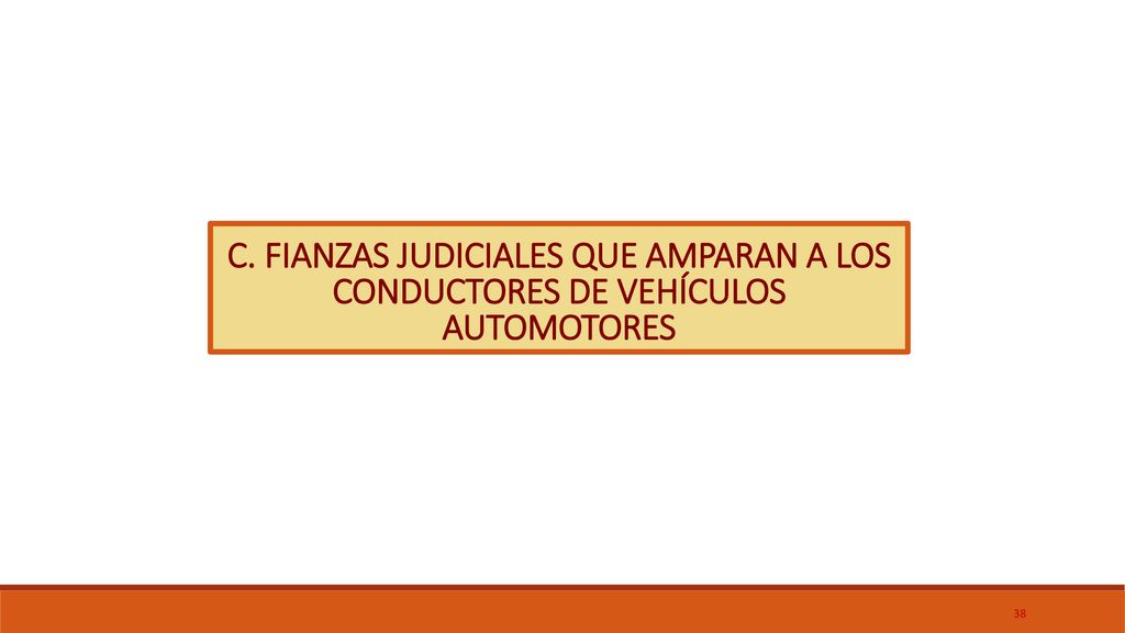C. FIANZAS JUDICIALES QUE AMPARAN A LOS CONDUCTORES DE VEHÍCULOS AUTOMOTORES