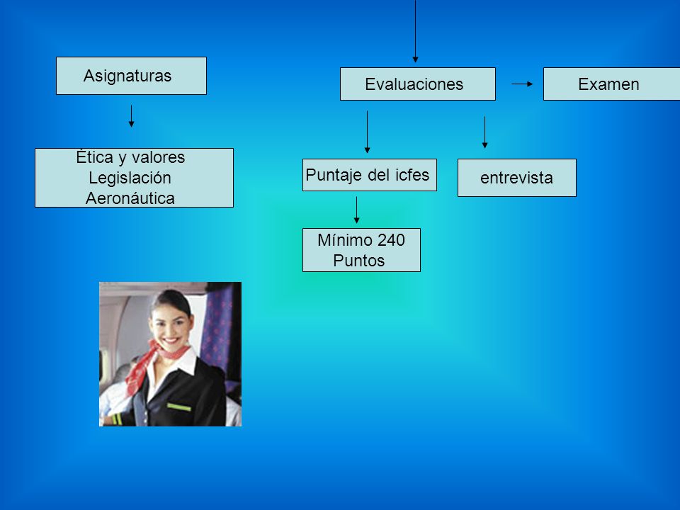 Asignaturas Evaluaciones. Examen. Ética y valores. Legislación. Aeronáutica. Puntaje del icfes.