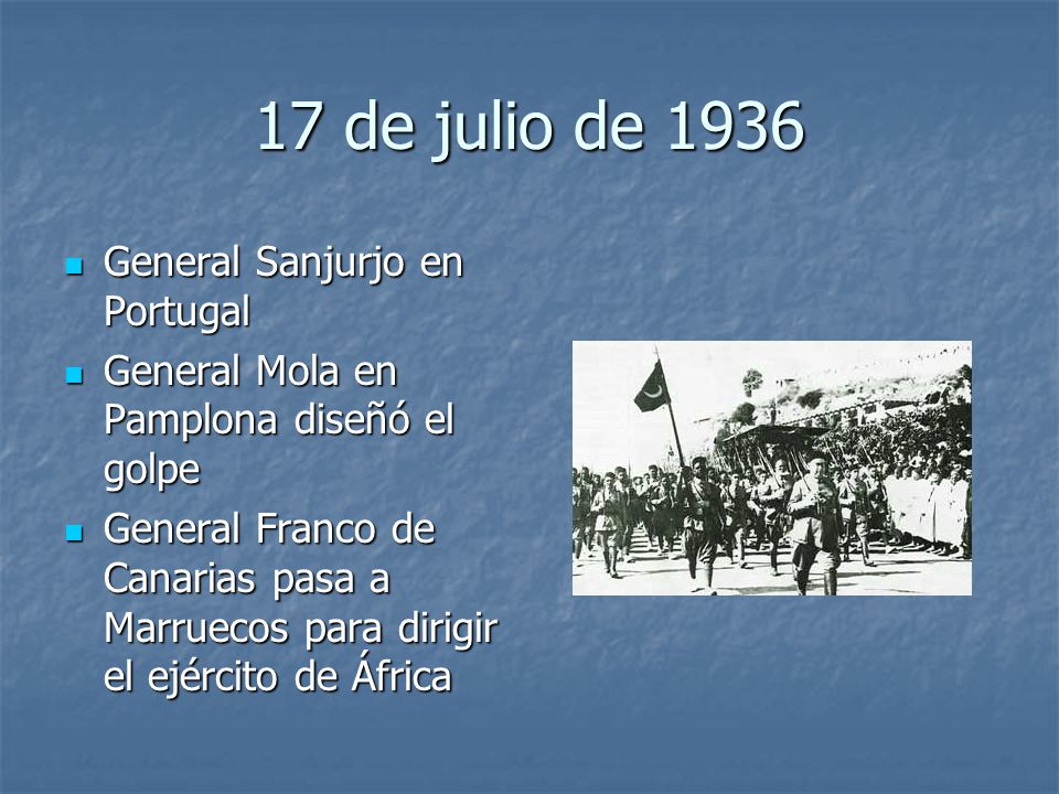 17 de julio de 1936 General Sanjurjo en Portugal