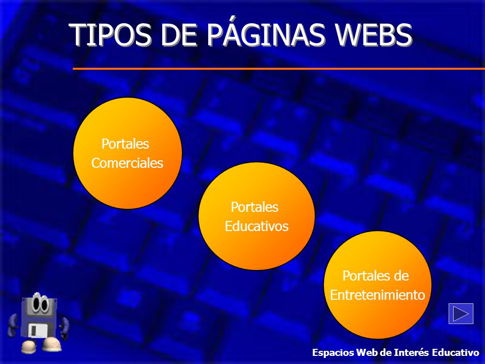 TIPOS DE PÁGINAS WEBS Portales Comerciales Portales Educativos
