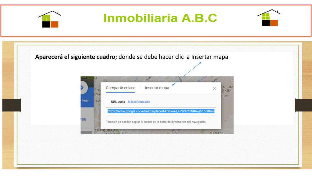 Aparecerá el siguiente cuadro; donde se debe hacer clic a Insertar mapa