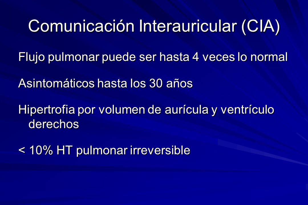 Comunicación Interauricular (CIA)