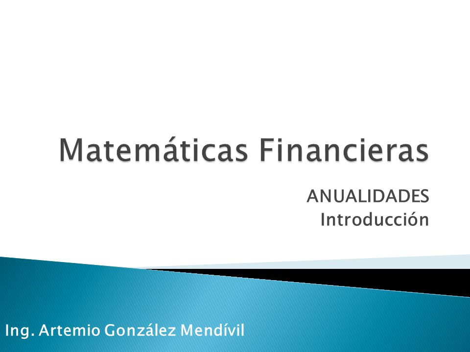 Matemáticas Financieras