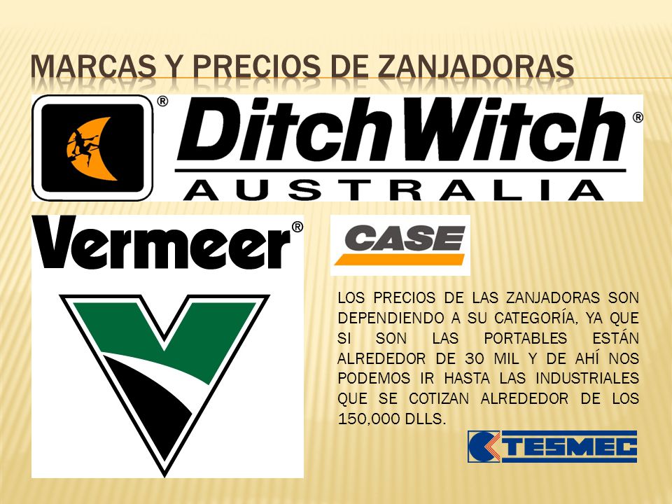 Marcas y precios de zanjadoras