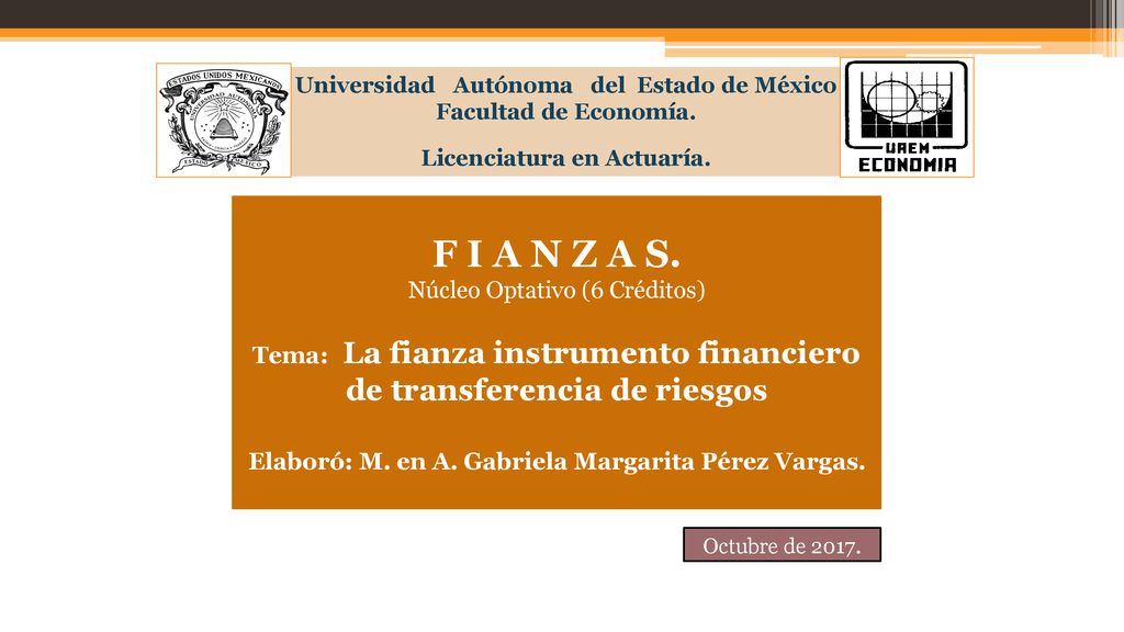 F I A N Z A S. Núcleo Optativo (6 Créditos)