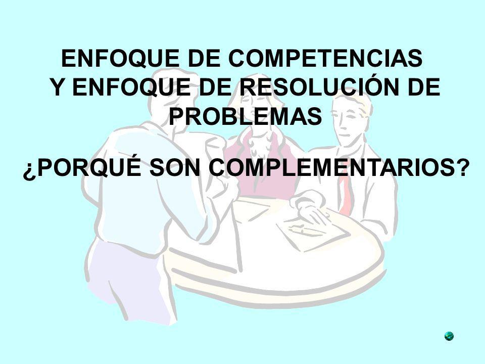 ENFOQUE DE COMPETENCIAS Y ENFOQUE DE RESOLUCIÓN DE PROBLEMAS