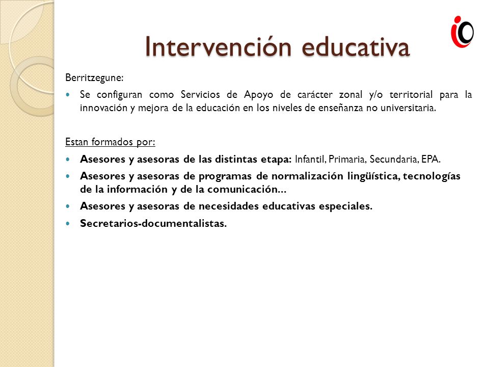 Intervención educativa