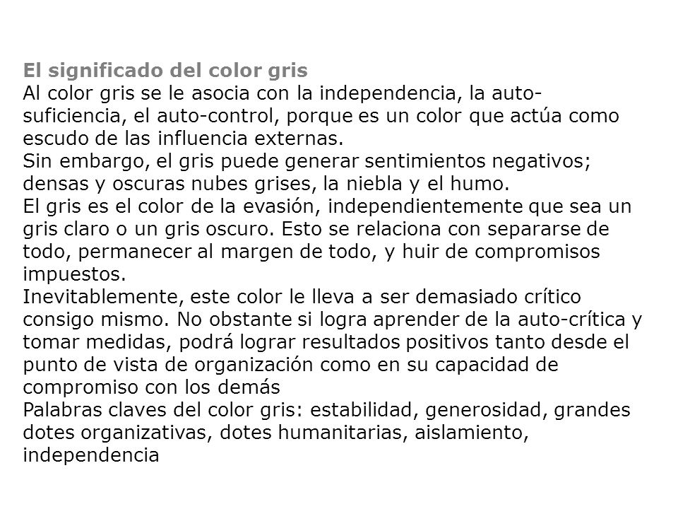 El significado del color gris