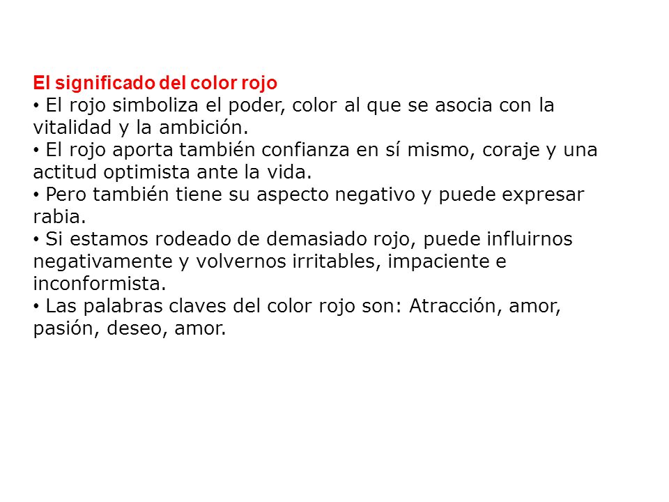 El significado del color rojo