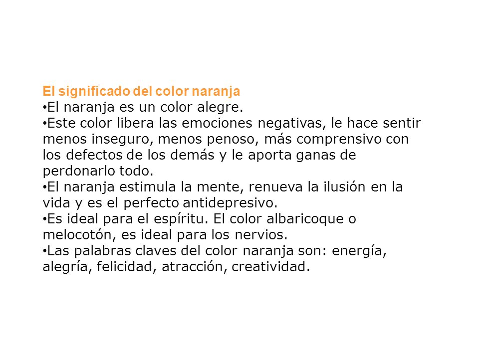 El significado del color naranja