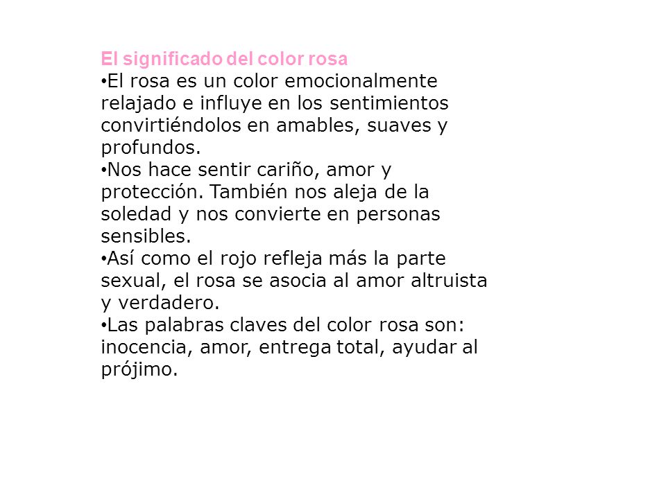 El significado del color rosa