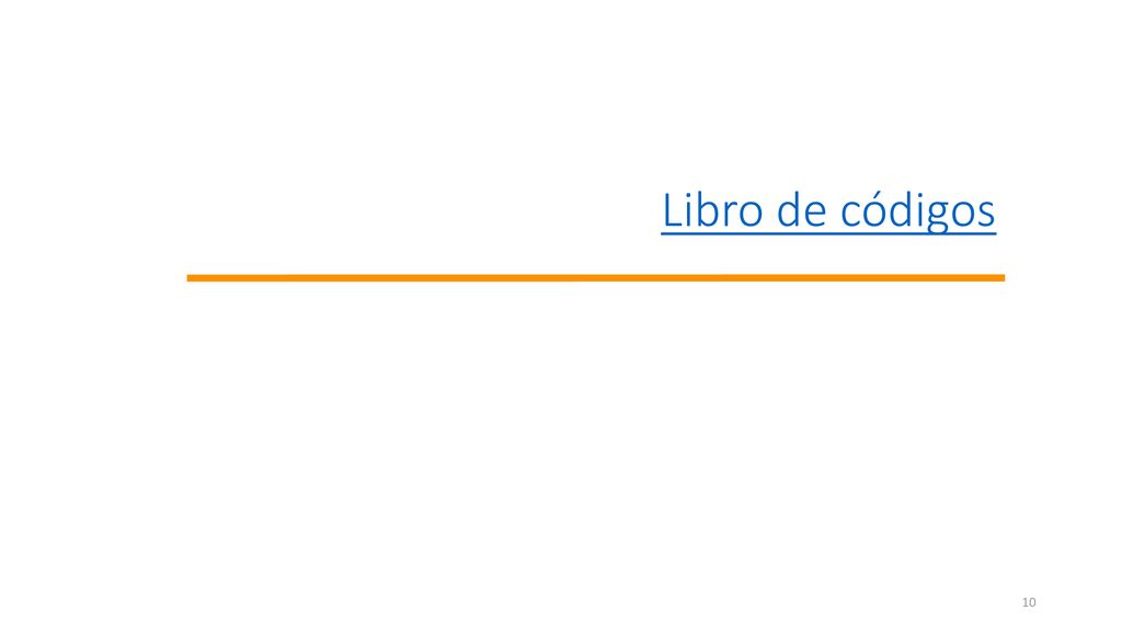 Libro de códigos Aplicación de categorías de teorías existentes a casos de un corpus específico