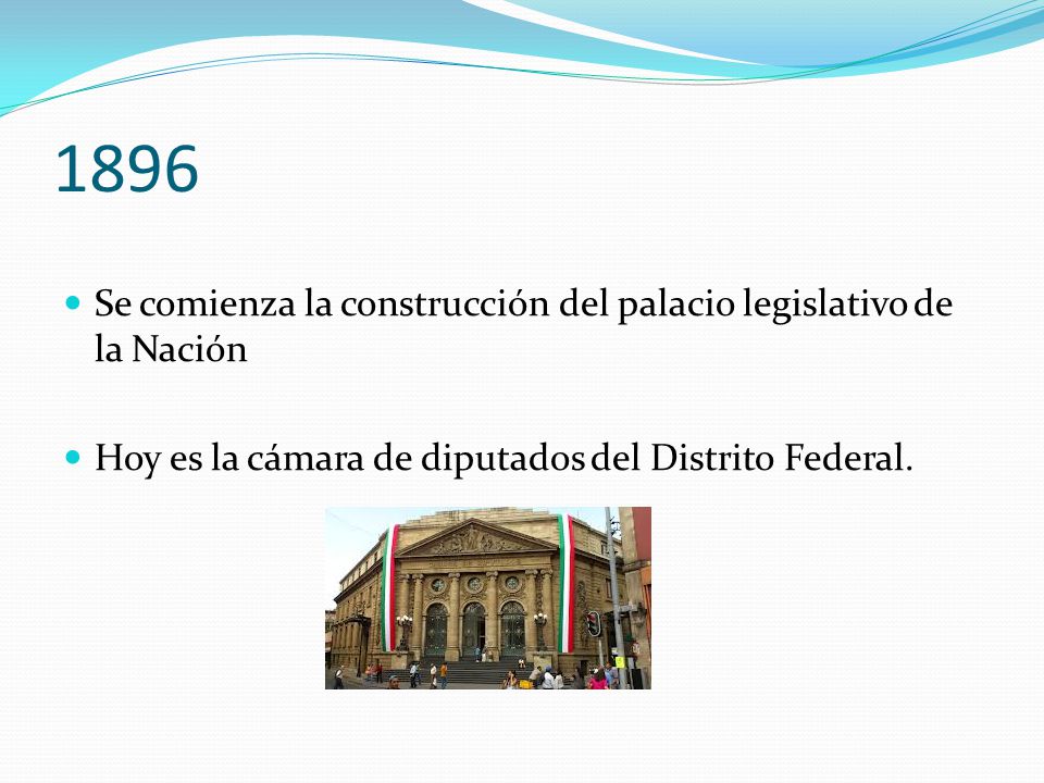 1896 Se comienza la construcción del palacio legislativo de la Nación
