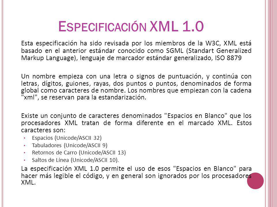 Especificación XML 1.0