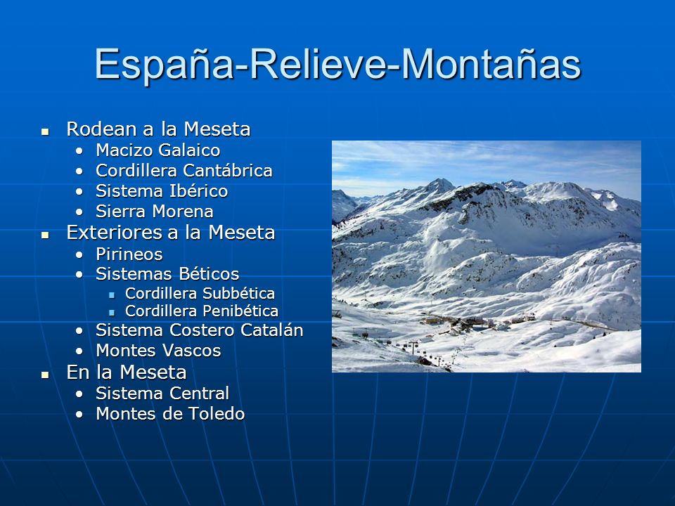 España-Relieve-Montañas
