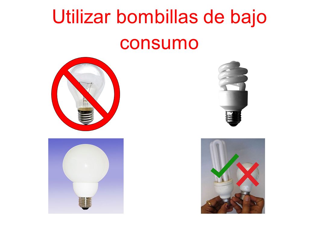 Utilizar bombillas de bajo consumo