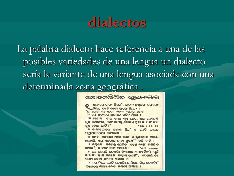 dialectos