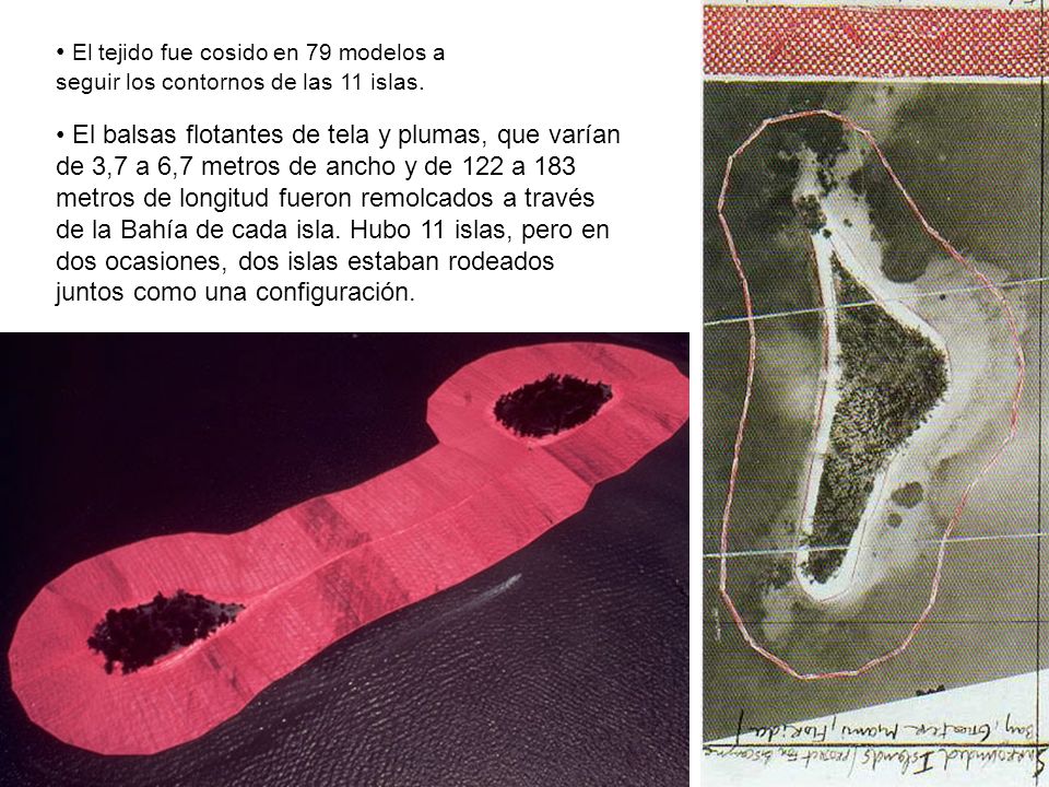 El tejido fue cosido en 79 modelos a seguir los contornos de las 11 islas.