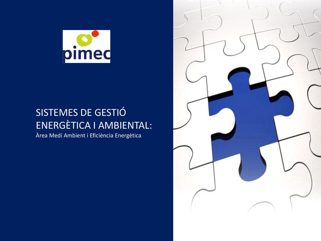 SISTEMES DE GESTIÓ ENERGÈTICA I AMBIENTAL: Àrea Medi Ambient i Eficiència Energètica