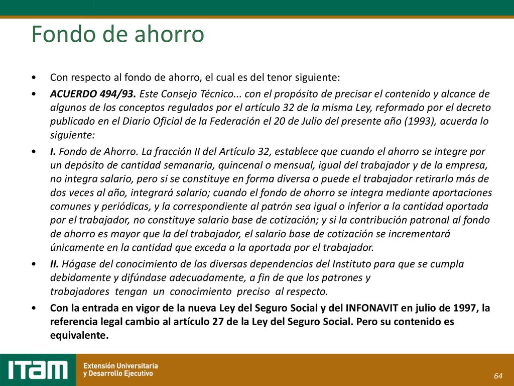 Fondo de ahorro Con respecto al fondo de ahorro, el cual es del tenor siguiente: