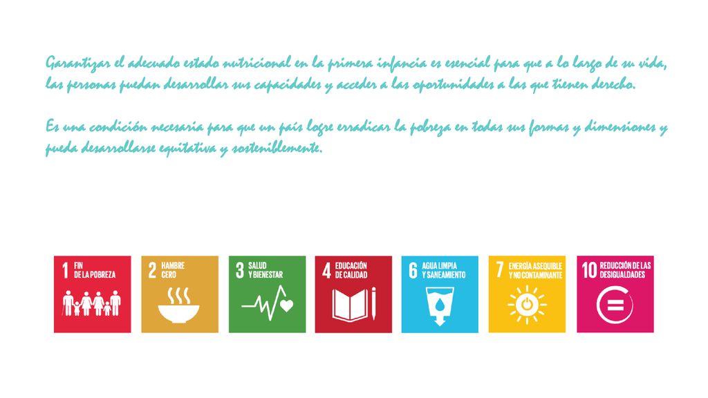 Garantizar el adecuado estado nutricional en la primera infancia es esencial para que a lo largo de su vida, las personas puedan desarrollar sus capacidades y acceder a las oportunidades a las que tienen derecho.
