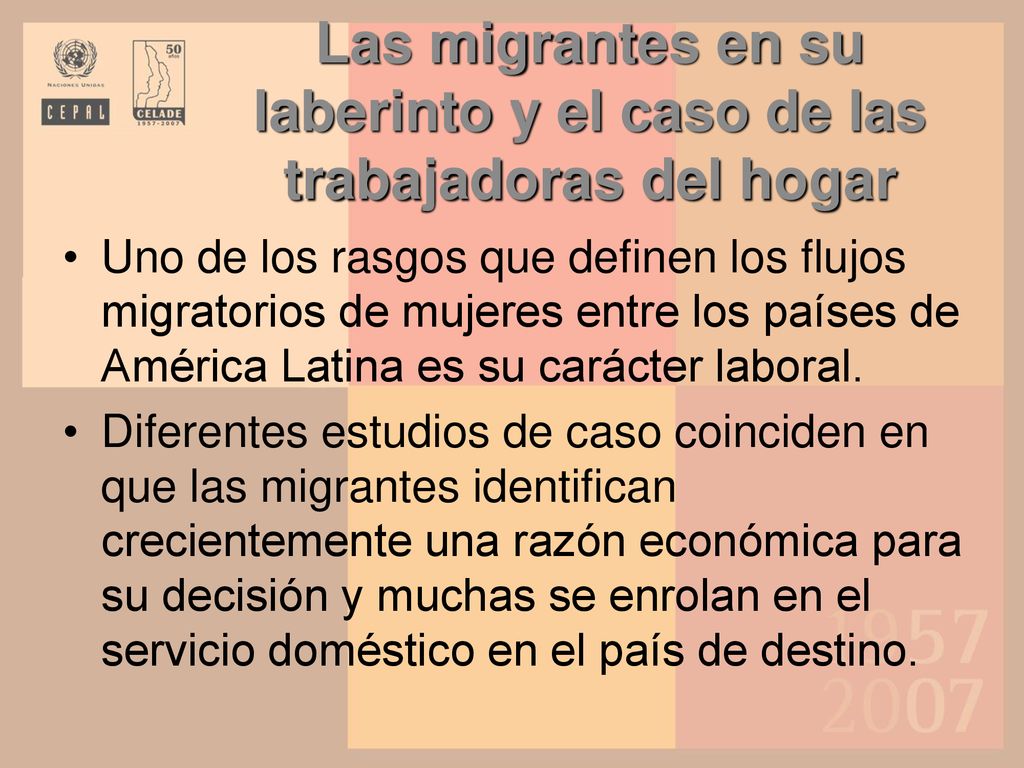 Las migrantes en su laberinto y el caso de las trabajadoras del hogar