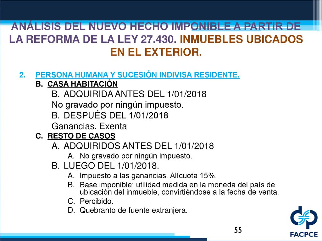 ANÁLISIS DEL NUEVO HECHO IMPONIBLE A PARTIR DE LA REFORMA DE LA LEY 27