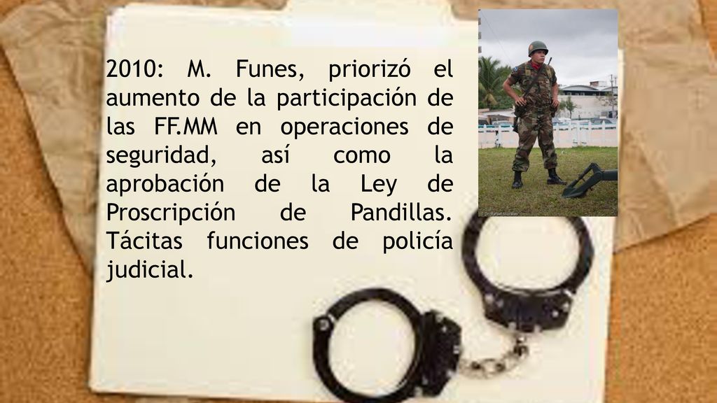 2010: M. Funes, priorizó el aumento de la participación de las FF