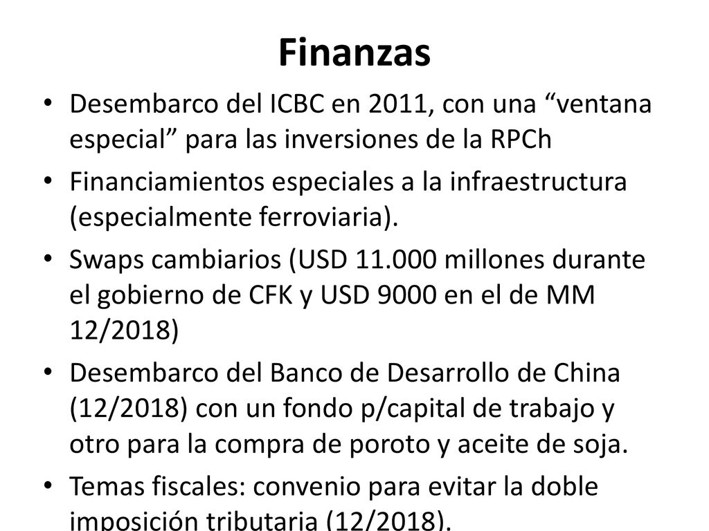 Finanzas Desembarco del ICBC en 2011, con una ventana especial para las inversiones de la RPCh.