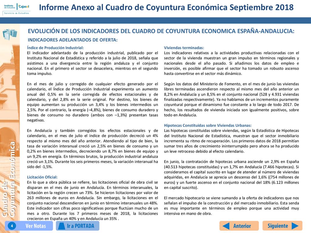 Informe Anexo al Cuadro de Coyuntura Económica Septiembre 2018