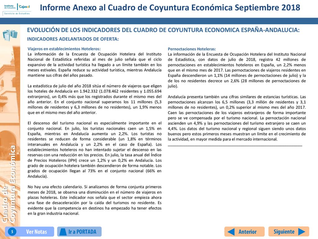 Informe Anexo al Cuadro de Coyuntura Económica Septiembre 2018