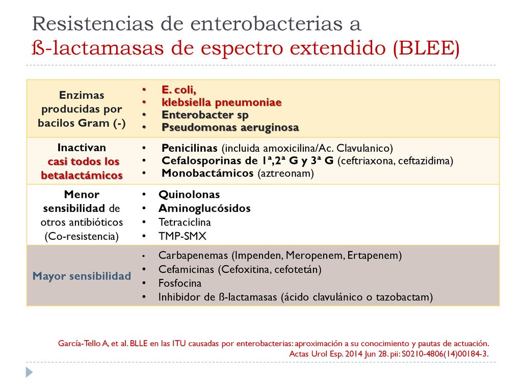 Enzimas producidas por bacilos Gram (-) casi todos los betalactámicos