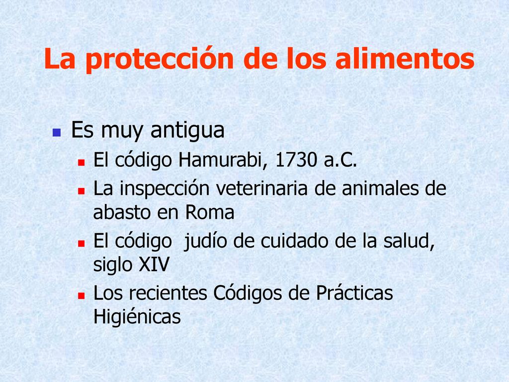 La protección de los alimentos