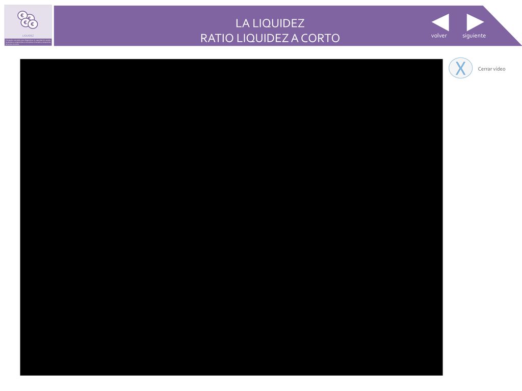 X LA SOLVENCIA LA LIQUIDEZ RATIO LIQUIDEZ A CORTO