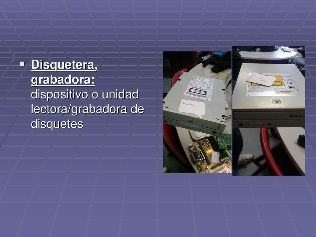 Disquetera, grabadora: dispositivo o unidad lectora/grabadora de disquetes