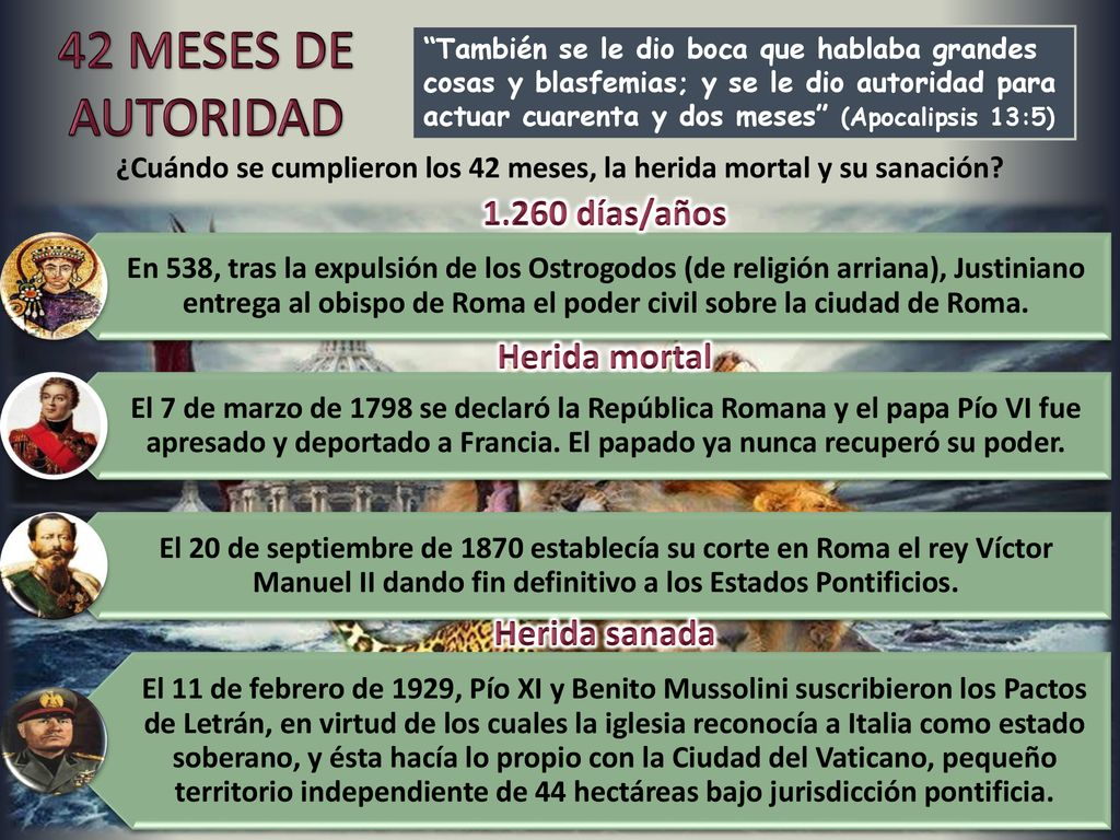 ¿Cuándo se cumplieron los 42 meses, la herida mortal y su sanación