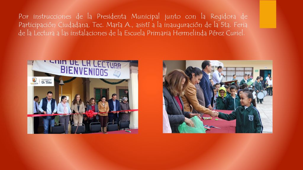 Por instrucciones de la Presidenta Municipal junto con la Regidora de Participación Ciudadana, Tec.