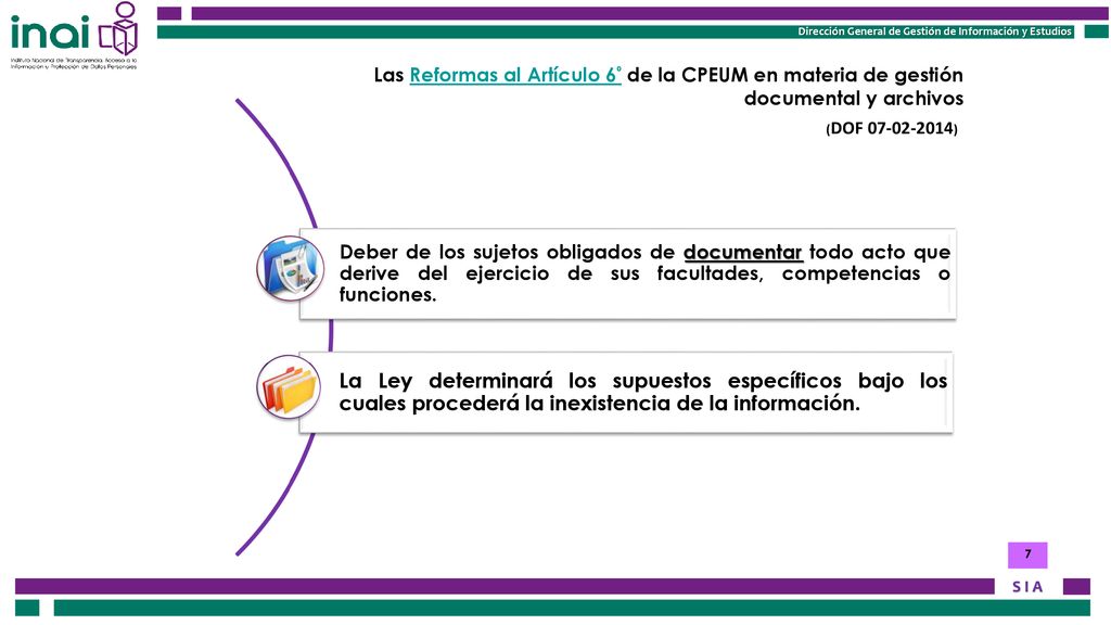 Las Reformas al Artículo 6º de la CPEUM en materia de gestión documental y archivos
